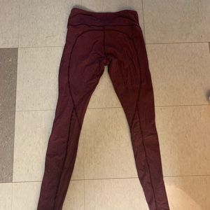 Maroon lulu leggings